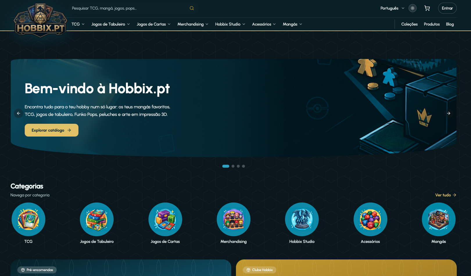 La página de inicio, para seguir cómo crece la tienda.